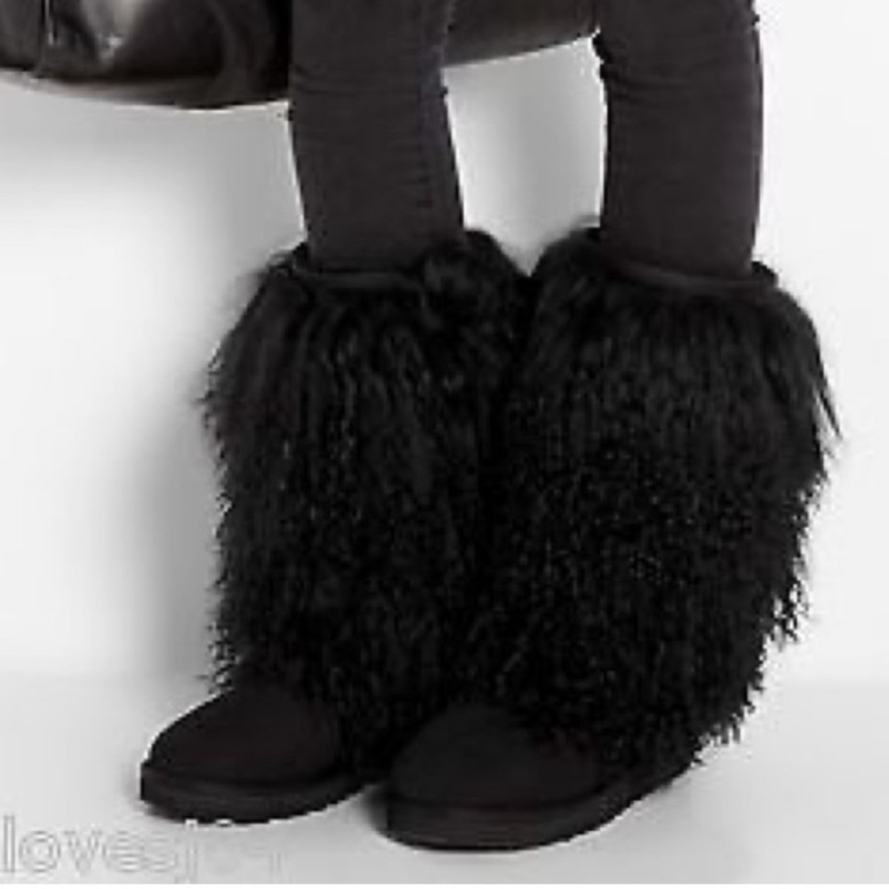 Ugg Mongolian tall black boots size 7